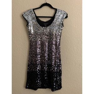 White House Black Market Ombré Sequin Dress